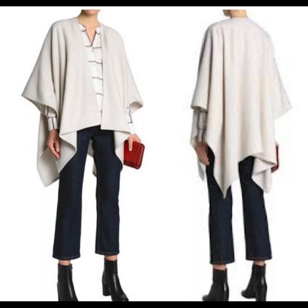 ISO Rag and Bone reversible poncho/cape in black and camel
